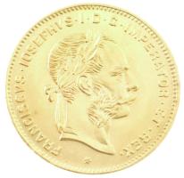 Ausztria 1892. 4Fl / 10Fr Au "Ferenc József" utánveret (3,23g/0.900) T:1,1- 
Austria 1892...
