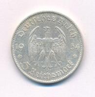 Német Harmadik Birodalom 1934G 5M Ag "Garnisonkirche" T:2 German Third Reich 1934G 5 Reich...