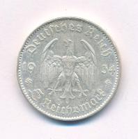 Német Harmadik Birodalom 1934F 5M Ag "Garnisonkirche" T:2 ph. German Third Reich 1934F 5 R...