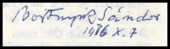 Bortnyik Sándor és Gádor István autográf aláírásai a Kritika 1976/8 számán