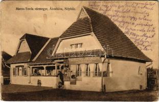 1917 Ákosfalva, Acatari; Népház, Fogyasztási szövetkezet üzlete. L. Vigand kiadása / town hall, cooperative shop (EK)