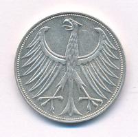 Német Szövetségi Köztársaság 1968D 5M Ag T:1- fo. 1968F 5 Mark Ag C:AU stained Krause KM#112.1