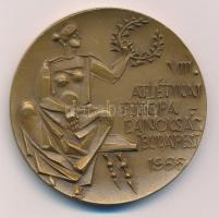 Kiss Nagy András (1930-1997) 1966. VIII. Atlétikai Európa Bajnokság Budapest bronz emlékérem (53mm) T:1