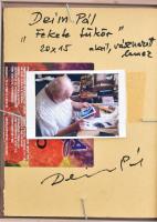 Deim Pál (1932-2016): "Fekete tükör". Akril, vásznazott lemez, jelezve balra lent. Hátolda...