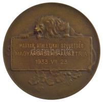 1933. "Magyar Athletikai Szövetség - Magyarország-Ausztria 1933. VII. 23." kétoldalas bron...