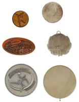 6db-os vegyes sport díj-, és emlékérem tétel, közte 1929. "Pénzintézeti Sportegyletek Ligája 19...