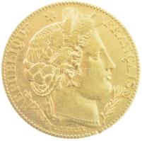 Franciaország 1899A 10Fr Au (3,23g/0.900) T:2
France 1899A 10 Francs Au (3,23g/0.900) C:XF
Krause ...