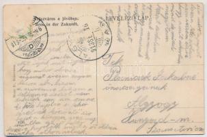 1913 Szászváros, Broos, Orastie; a jövőben montázs. Weisz D. kiadása 3120. / in the future montage (...