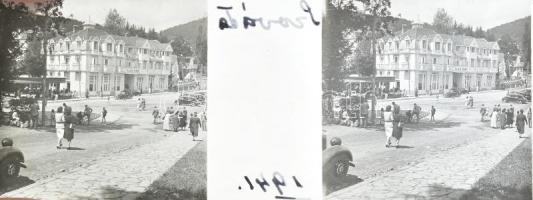 cca 1930-1940 Erdély látnivalói, 6 db sztereó üveglemez pozitív, 4,5×10,5 cm