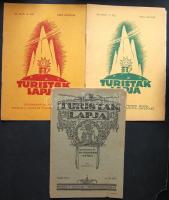 1931-1943 3db Turisták lapja, jó állapotban