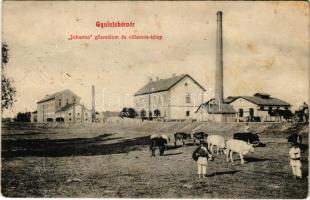 1912 Gyulafehérvár, Alba Iulia; Johanna gőzmalom és villamostelep. Schäser Ferenc kiadása / steam mill, electric power plant, power station (Rb)