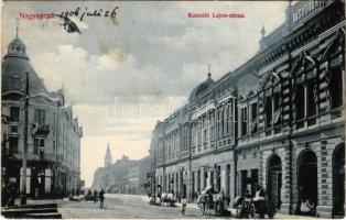 1906 Nagyvárad, Oradea; Kossuth Lajos utca, Weisz Mór, Wechsler Adolf és Társa üzlete. D.K. Bp. / street view, shops (EK)