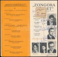 1971 A Zenei híradó téli évadának műsorfüzete Többek között Lamberto Gardelli, Lendvai Kamilló, Fellegi Ádám Frank Péter Fischer Annie, Tátrai Vilmos és mások összesen 22 darab autográf aláírásával