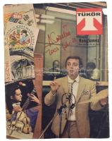 Koós János és Aradszky László autográf aláírásai őket ábrázoló újságkivágásokon