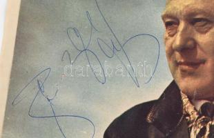 Bessenyei Ferenc Kállai Ferenc csomós Mária Cserhalmi György autográf aláírásai őket ábrázoló újságk...