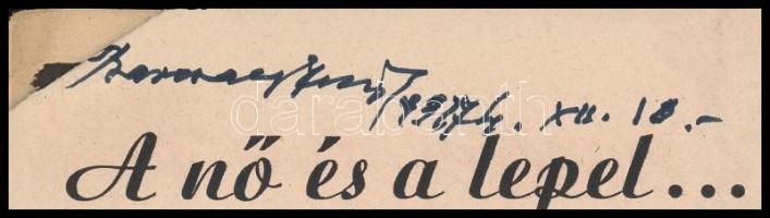 1974 Barcsay Jenő festőművész autográf aláírása öt ábrázoló újságkivágáson