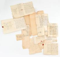 1700-as évek az Aiszdorfer / Aissdorfer nemesi család levelezése 8 darab magyar nyelvű levél plusz kettő darab boríték megcímezve viaszpecsétekkel különböző témákkal