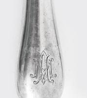 Ezüst (Ag) tálaló villa + kés. Jelzett, össz bruttó 165 g