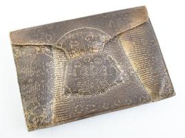 Kígyóbőr táska, tárca, Kopott 28x20 cm