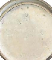 Ezüst (Ag) zsebóra, szép számlappal, mutatók nélkül, nem jár. d: 50 mm