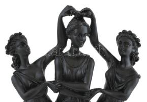 Sorkodi jelzéssel: Három grácia, + Bratislava - Pozsony zsánerszobor egyben. Kőőrlemény. Jelzett. Ra...