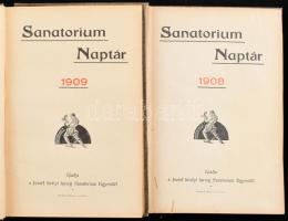 1908, 1909 Szanatorium Naptár. 2 évfolyam. Kiadja: József Király Herceg Szanatórium Egyesület. . Kia...