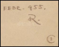 Remsey Jenő (1885-1970): Hátakt. Tus, papír. Jelzett. 29x21 cm