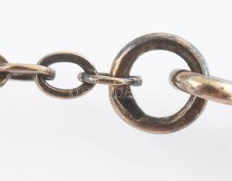 Aranyozott ezüst (Ag) nyaklánc, gránát ékítéssel 6,05 g