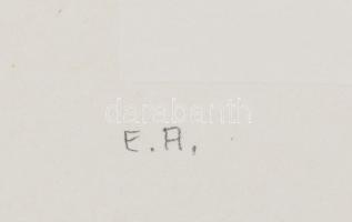 Mark (Márkus), Anna (1928-): Konstruktivista kompozíció. Szitanyomat, papír, jelzett, művészpéldány ...