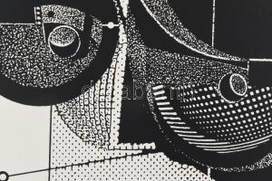 Joseph Kádár (1936-2019): Dualista kompozíció. Szitanyomat, papír, jelzett, számozott (99/100), háto...