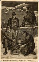 1914 Karácsony a lövészárokban. Bauer és Tarnai kiadása / Weihnachten im Schützengraben / WWI K.u.k. military Christmas (EK)