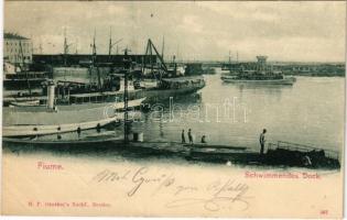 1900 Fiume, Rijeka; Schwimmendes Dock / úszó dokk / floating dock