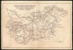 MÁVAUT autóbusz menetrend 1938. vonaltérképpel 56p