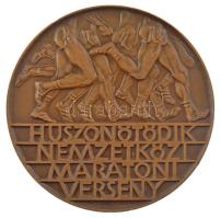 1981. Szeged 1981 / Huszonötödik Nemzetközi Maratoni Verseny kétoldalas, bronz futósport emlékérem (60mm) T:1- ph.