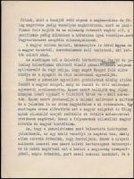 1943 Lieszkovszky Pál huszáralezredes vezérkari főnök szárnysegédhelyettes négyoldalas, aláírt, gépe...