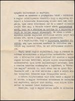 1943 Lieszkovszky Pál huszáralezredes vezérkari főnök szárnysegédhelyettes négyoldalas, aláírt, gépe...