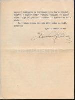 1943 Lieszkovszky Pál huszáralezredes vezérkari főnök szárnysegédhelyettes négyoldalas, aláírt, gépe...
