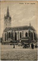 Eperjes, Presov; Római katolikus templom, piac. Stehr féle kiadása / Catholic church, market