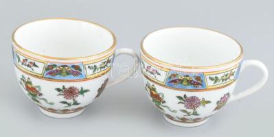 Kínai teás szett, kézzel festett porcelán, jelzett. Hibátlan