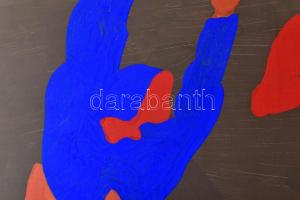 Szász Dorián (1924-2006): Légi támadás (Atac aerian). Olaj, vászon, jelezve balra fent, a hátoldalán...