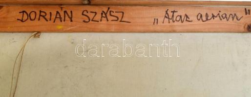 Szász Dorián (1924-2006): Légi támadás (Atac aerian). Olaj, vászon, jelezve balra fent, a hátoldalán...