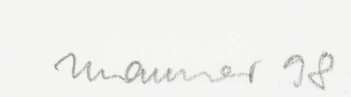 Maurer Dóra (1937): Geometriai kompozíció 1998.
szitanyomat, papír, jelzett, számozott (52/100) 20c...