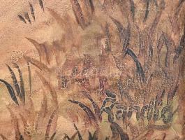 Wolfgang Randig (1938-) berlini festőművész: Naplemente Sylt
partjainál. Olaj, vászon, jelzett. Fa ...