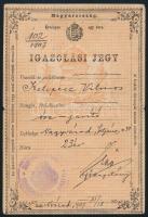 1907 Nagyvárad, órajavító igazolási jegye