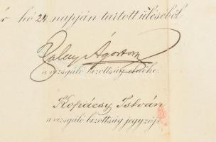 1873 Ügyvédi oklevél 1Fl illetékbélyeggel 50x32 cm