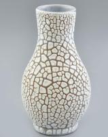 Bán Károly: Retró kerámia váza, jelzett, apró lepattanással, m: 14 cm