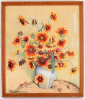 Móricz Margit (1902-1990): Csendélet. Akvarell, papír, jelzett, kissé foltos. Fakeretben. 49×42 cm