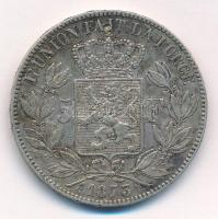 Belgium 1873. 5Fr Ag "II. Lipót" T:2- kis ph., patina Belgium 1873. 5 Francs Ag "Leop...