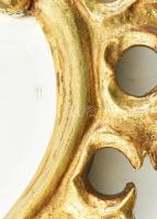 Gazdagon faragott fa velencei fazáttált tükör szép állapotban. 60x46 cm