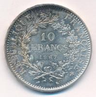 Franciaország 1967. 10Fr Ag "Herkules csoport" T:1- patina
France 1967. 10 Francs Ag &quo...